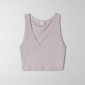 NWT Aritzia Sunday Best Atlas Tank | Cropped, ribbed V-neck tank top